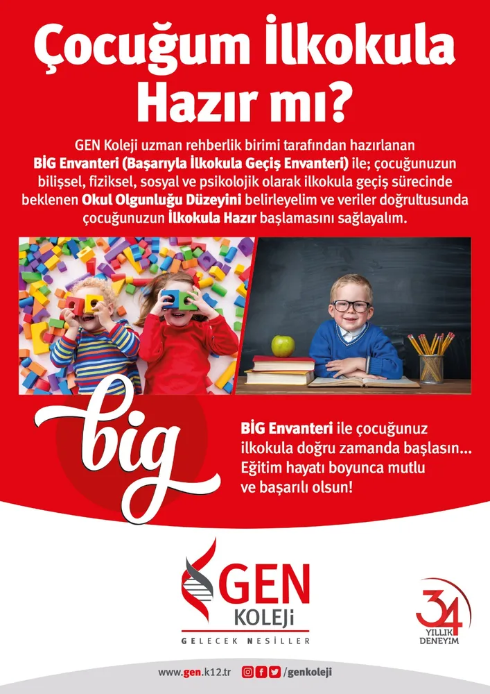 BİG İlkokula Geçiş Envanteri