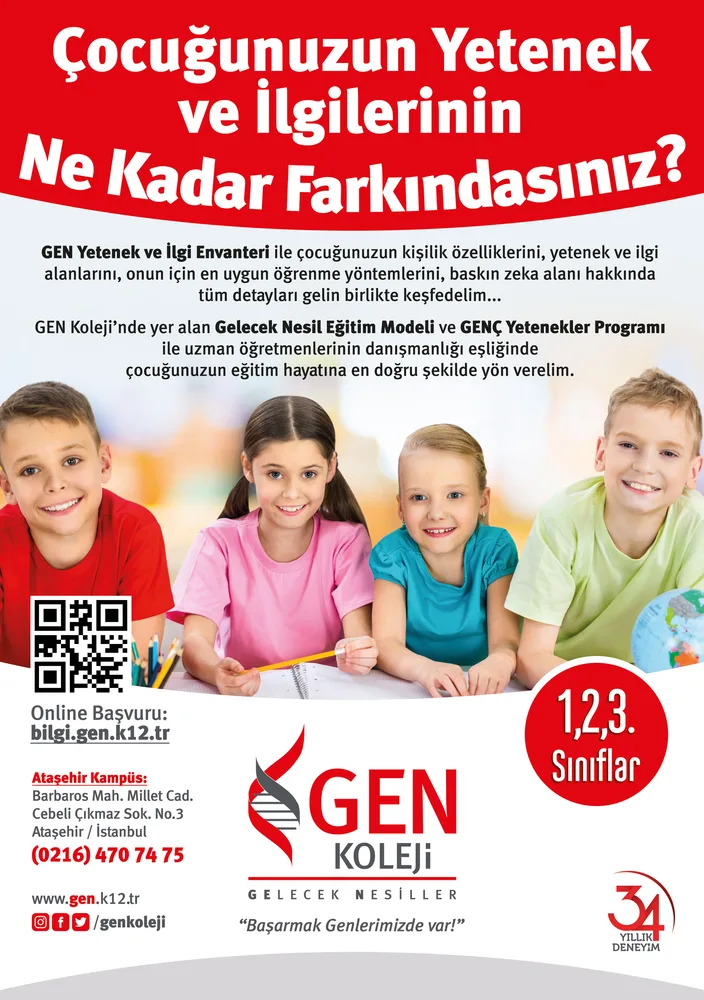 Yetenek ve İlgi Envanteri (1-2-3. sınıf)